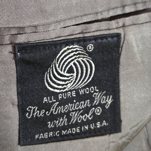 Vintage Sanger Harris Mens Wool Blazer Jacket USA Size 46 Herringbone Preppy Pro - Picture 5 of 16